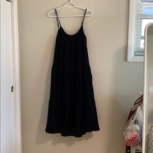 Black midi dress